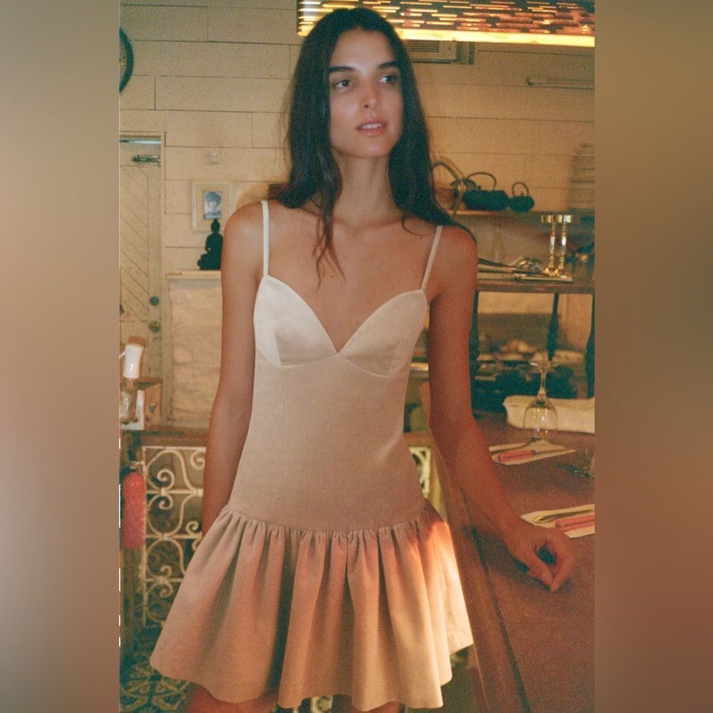 ZARA SHORT VOLUMINOUS STRAPPY DRESS